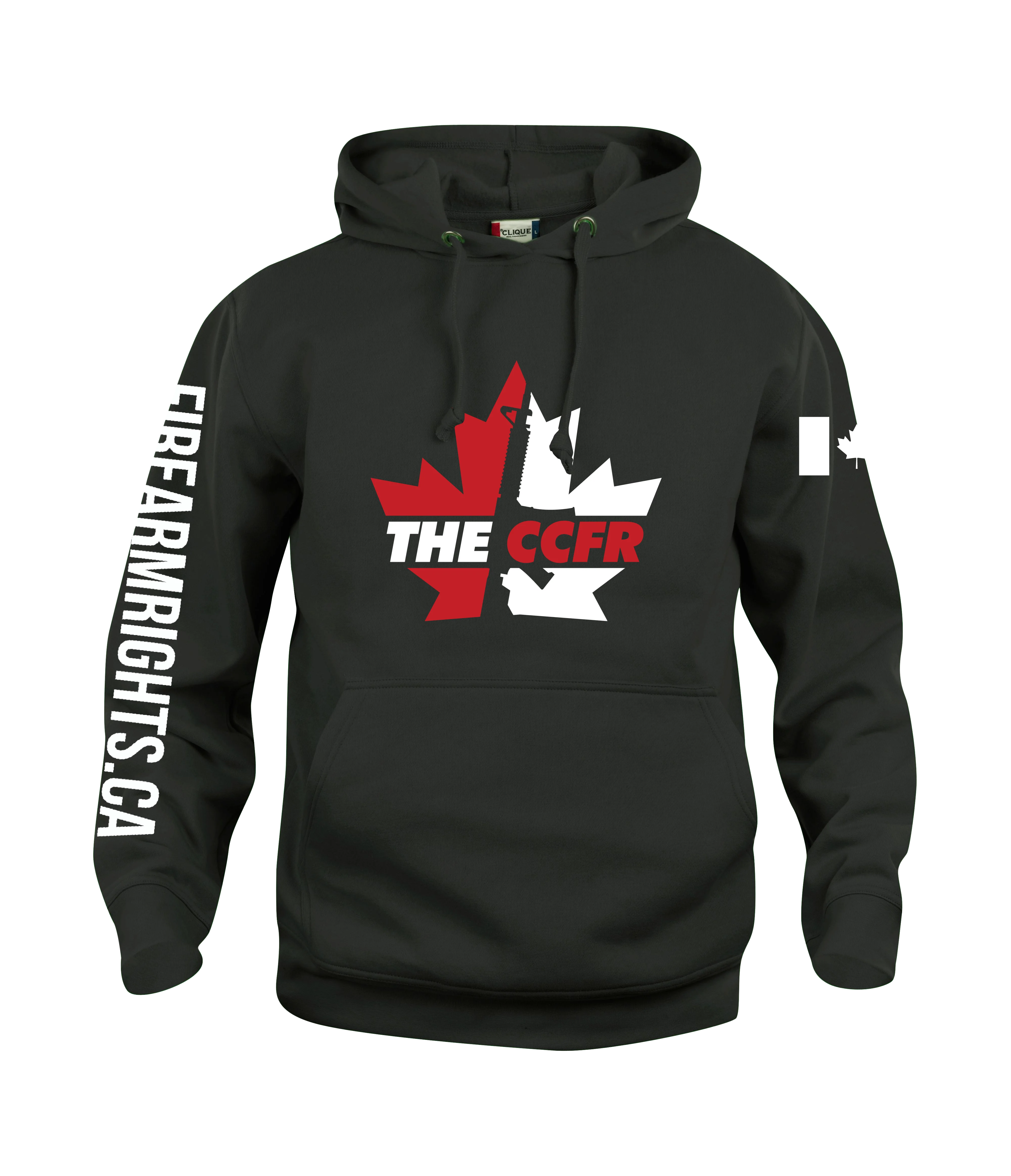 Black Bold CCFR Colour Logo Hoodie