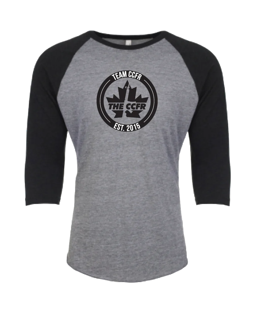Black/Grey Unisex Raglan Tee