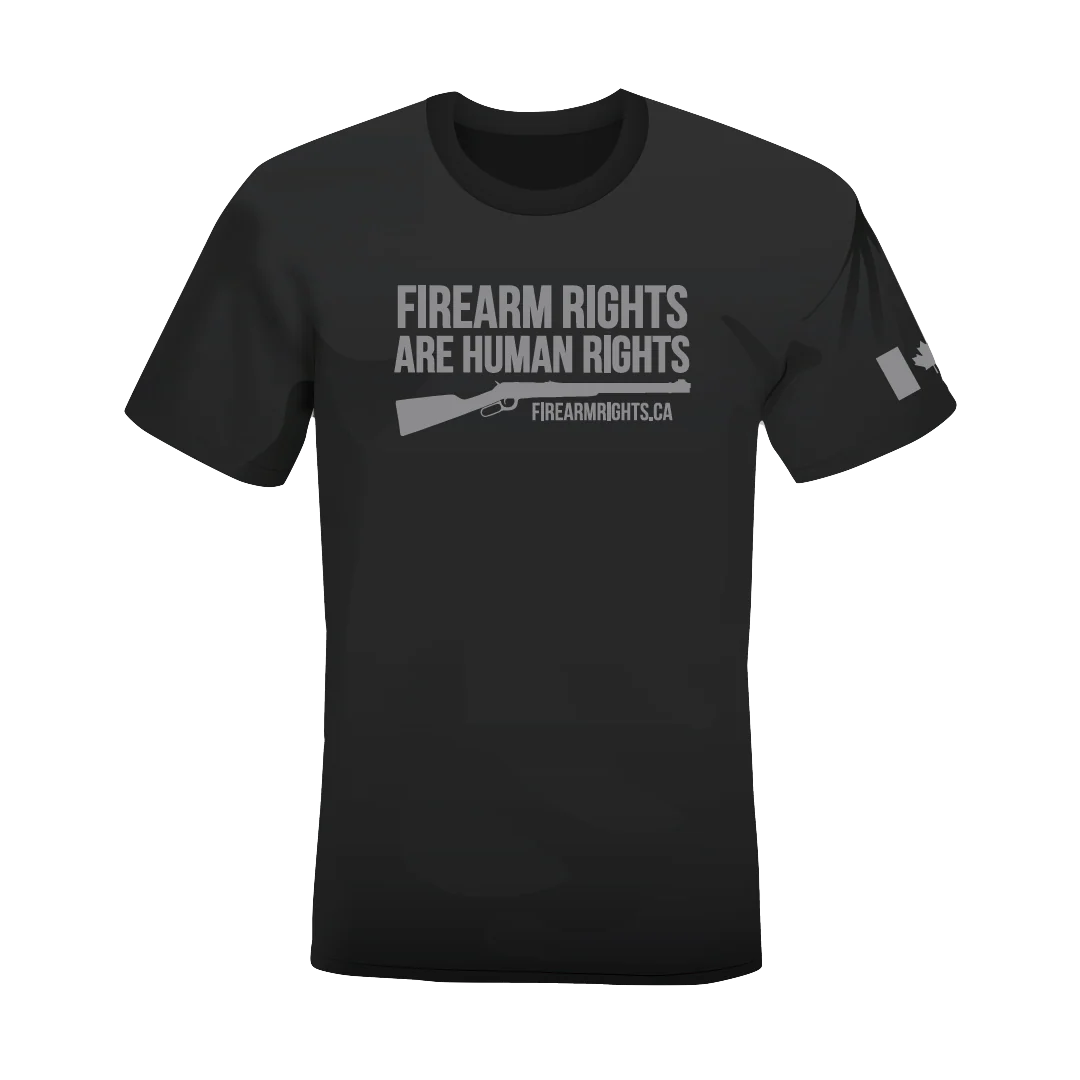 CCFR Human Rights Support T-Shirt - Grey on Grey Lever