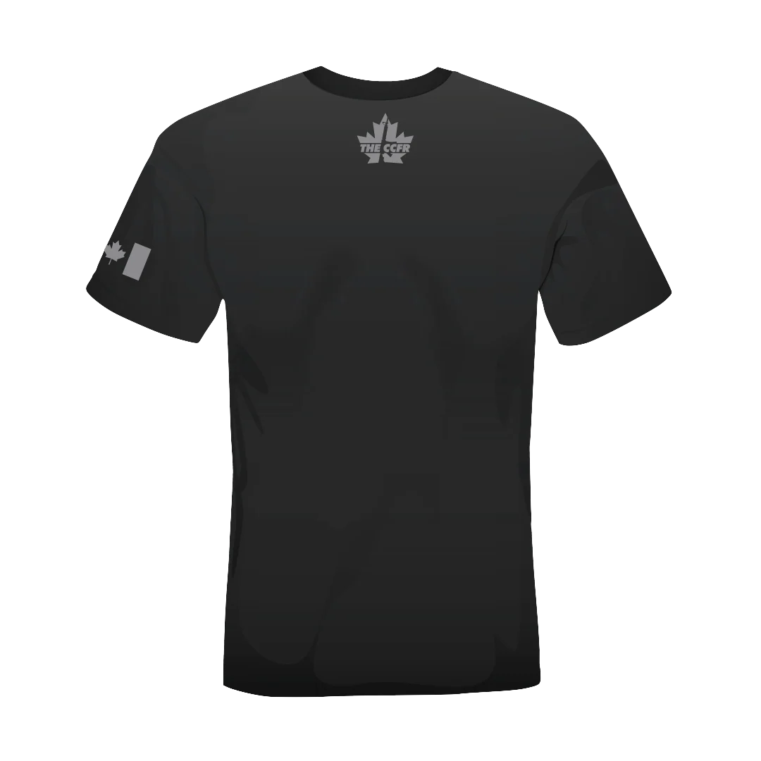 CCFR Human Rights Support T-Shirt - Grey on Grey Shotgun - Image 2