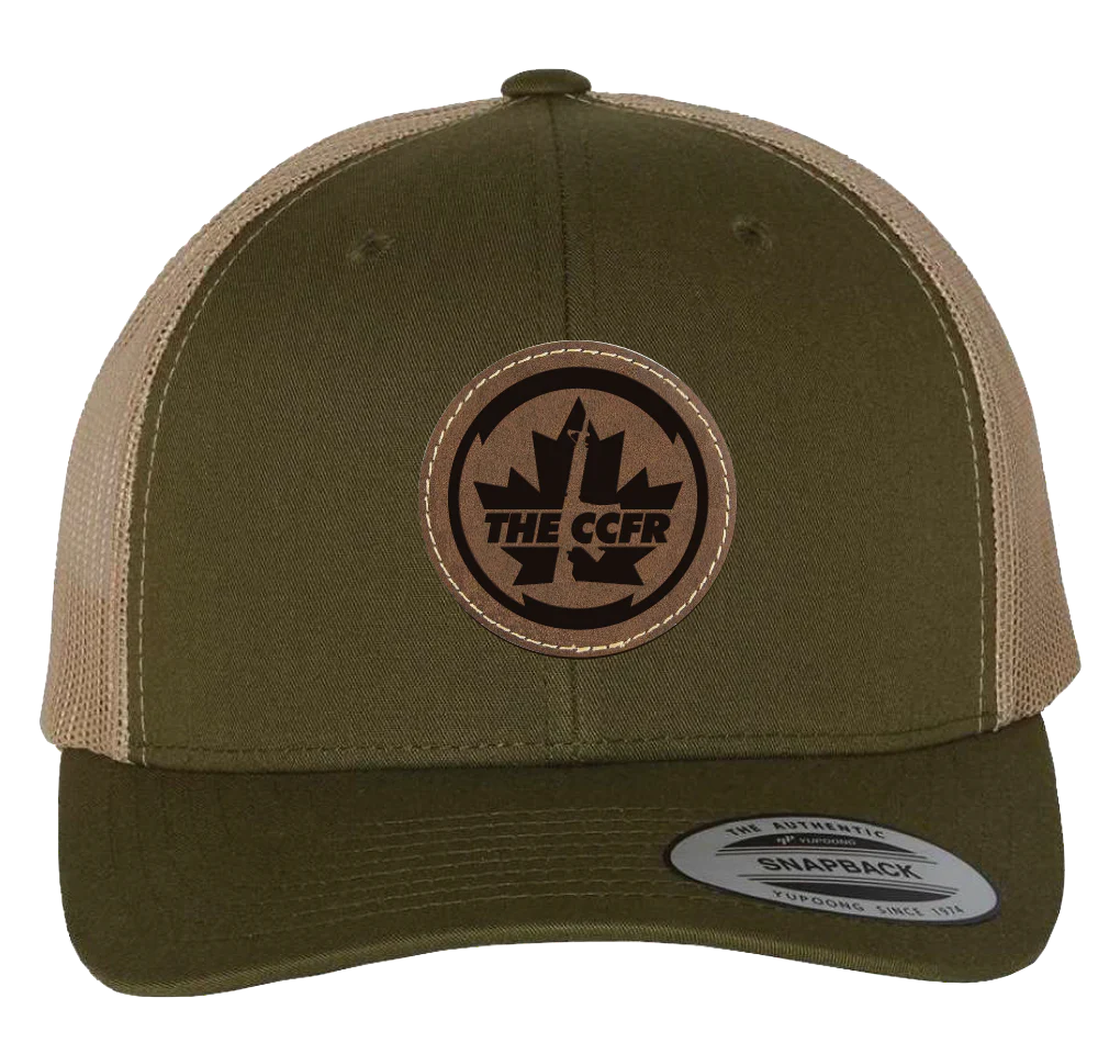 Green/Khaki Leather CCFR Logo Cap