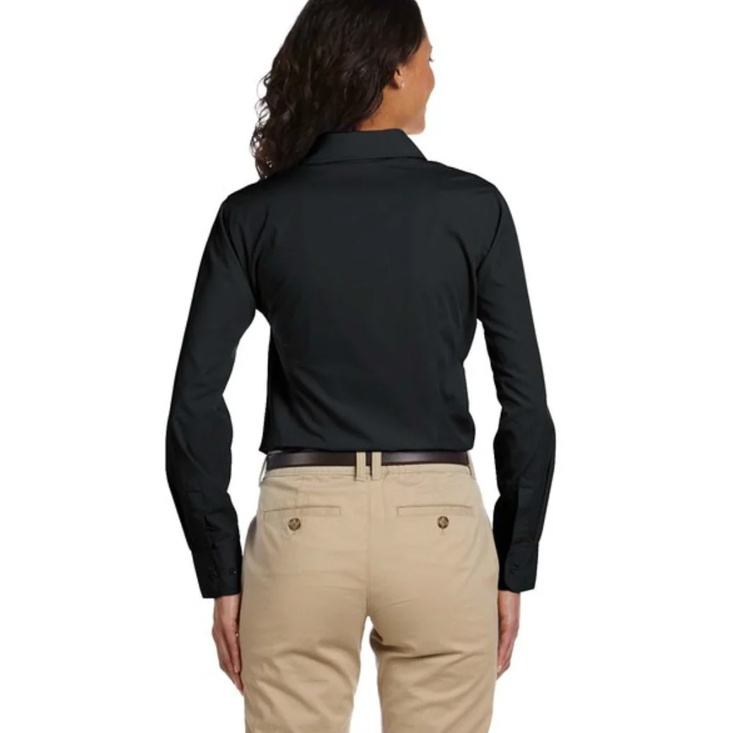 Harriton Ladies' 3.1 oz. Essential Poplin - Image 3