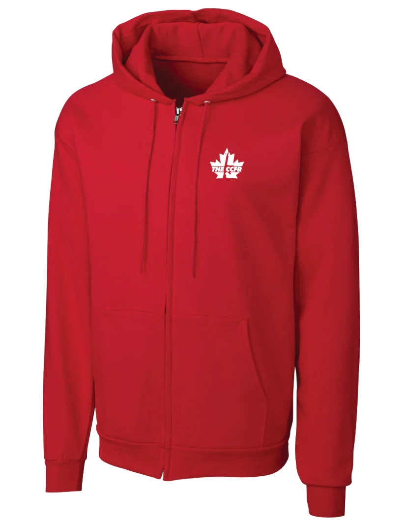 Red CCFR Logo Full Zip Hoodie - Image 2