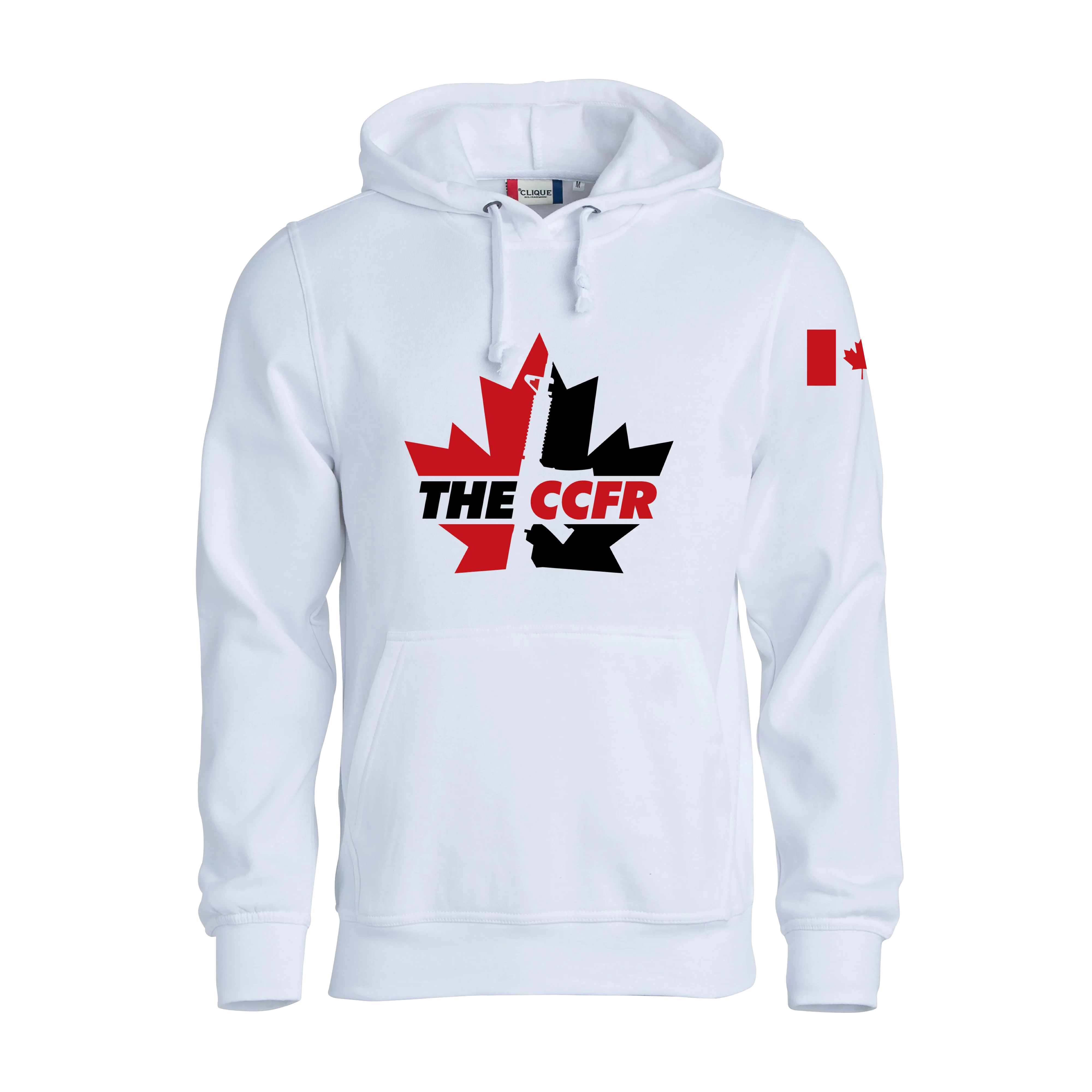 White Bold CCFR Colour Logo Hoodie